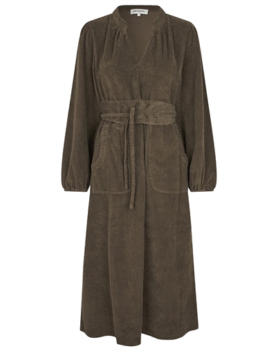 Lollys Laundry - Paris LL Midi Kjole - Dark Mokka